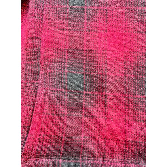 The North Face Women's Pullover Fleece Hoodie Size M Red Black Plaid Long Sleeve - Picture 8 of 13